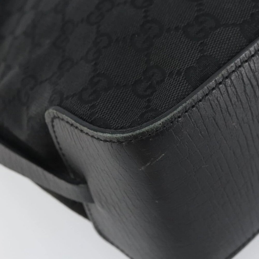 GUCCI GG Canvas Tote Bag Black Silver 107757 Auth 156922 - Picture 5 of 16